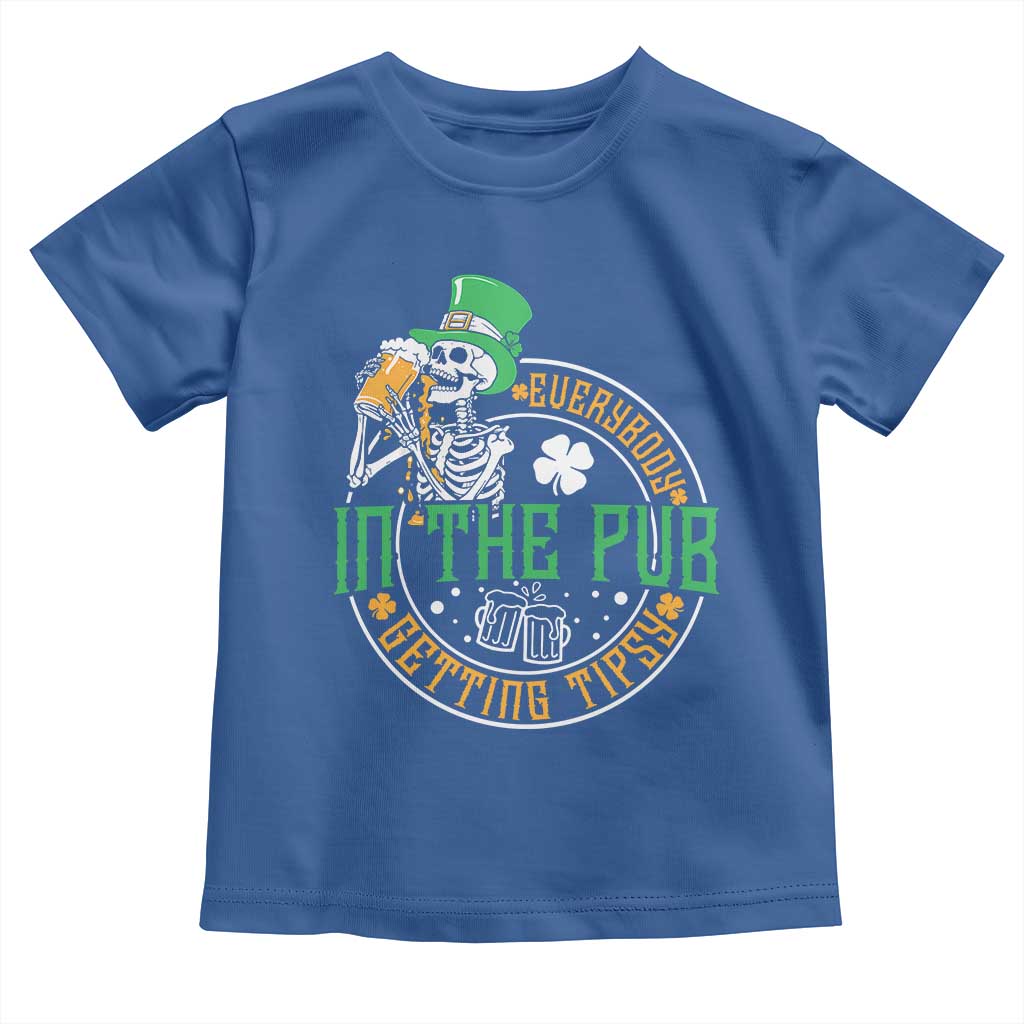 St Patricks Day Pub Toddler T Shirt Everybody In The Pub Getting Tipsy TS10 Royal Blue Print Your Wear