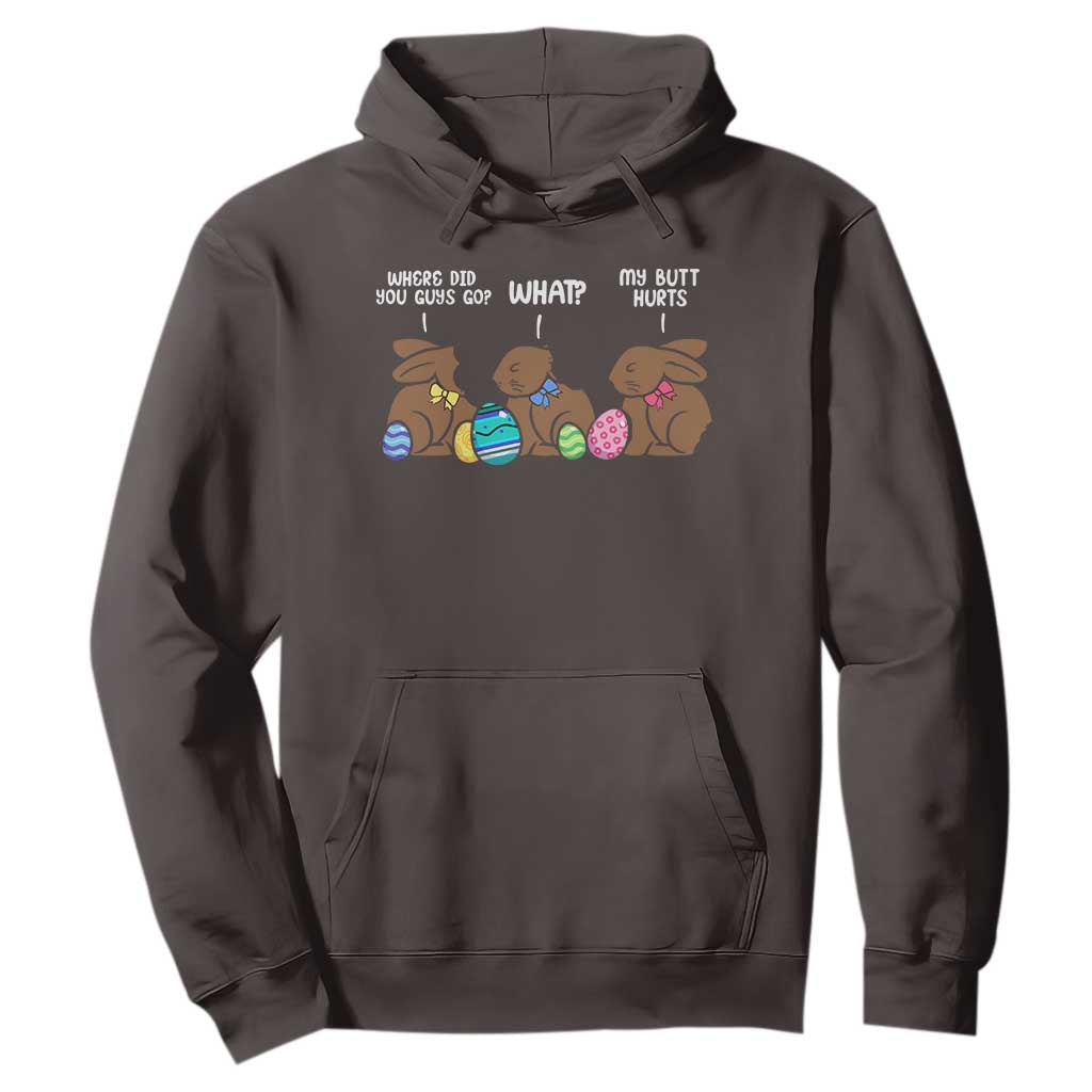 Funny Easter Bunny Hoodie Chocolate Rabbit Where Did You Guys Go TS10 Dark Chocolate Print Your Wear