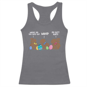 Funny Easter Bunny Racerback Tank Top Chocolate Rabbit Where Did You Guys Go TS10 Charcoal Print Your Wear