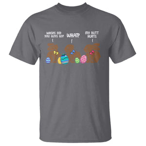 Funny Easter Bunny T Shirt Chocolate Rabbit Where Did You Guys Go TS10 Charcoal Print Your Wear