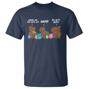 Funny Easter Bunny T Shirt Chocolate Rabbit Where Did You Guys Go TS10 Navy Print Your Wear