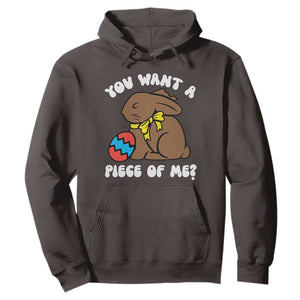 Funny Easter Bunny Hoodie Chocolate Rabbit You Want Piece Of Me TS10 Dark Chocolate Print Your Wear