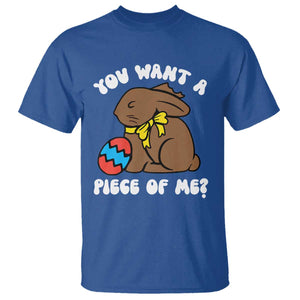Funny Easter Bunny T Shirt Chocolate Rabbit You Want Piece Of Me TS10 Royal Blue Print Your Wear