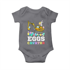 Easter Eggs-Cavator Baby Onesie Bunny Excavator TS10 Charcoal Print Your Wear