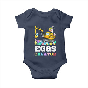 Easter Eggs-Cavator Baby Onesie Bunny Excavator TS10 Navy Print Your Wear
