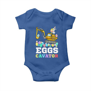 Easter Eggs-Cavator Baby Onesie Bunny Excavator TS10 Royal Blue Print Your Wear