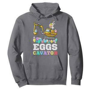 Easter Eggs-Cavator Hoodie Bunny Excavator TS10 Charcoal Print Your Wear