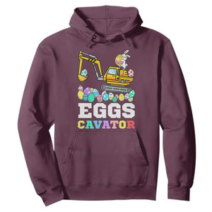 Easter Eggs-Cavator Hoodie Bunny Excavator TS10 Maroon Print Your Wear