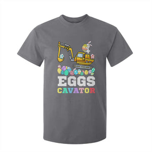 Easter Eggs-Cavator T Shirt For Kid Bunny Excavator TS10 Charcoal Print Your Wear