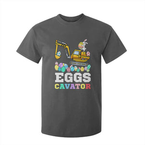 Easter Eggs-Cavator T Shirt For Kid Bunny Excavator TS10 Dark Heather Print Your Wear
