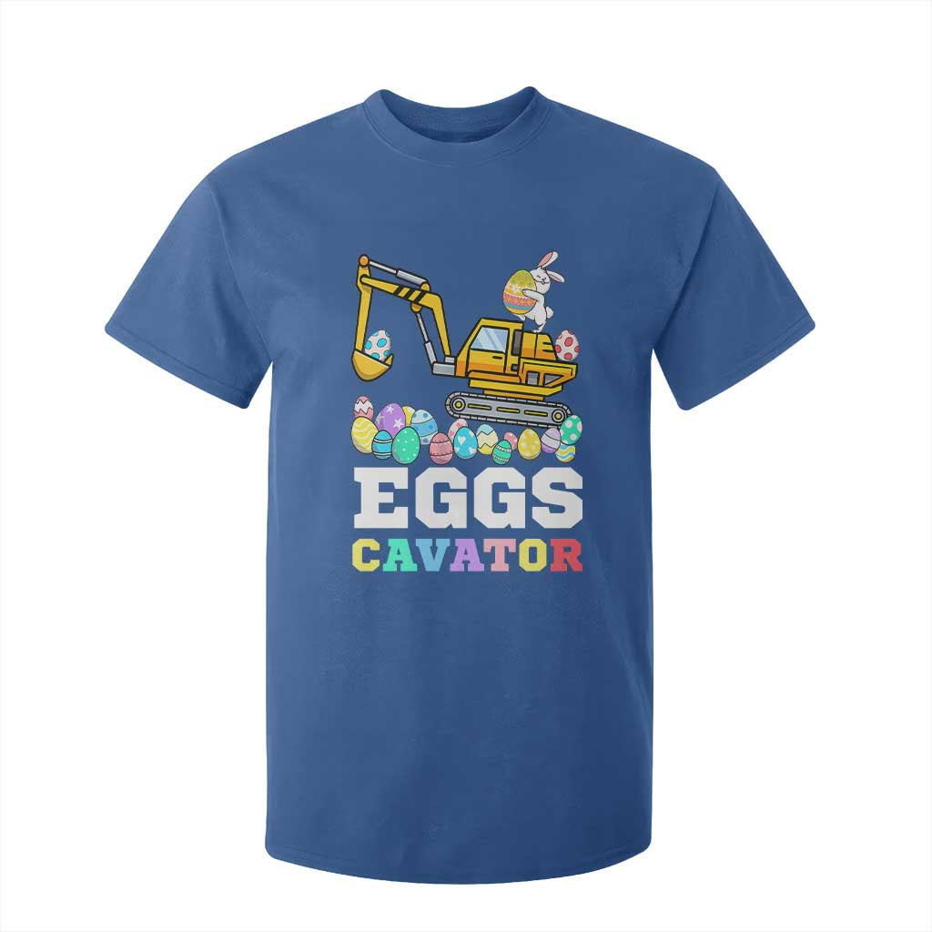 Easter Eggs-Cavator T Shirt For Kid Bunny Excavator TS10 Royal Blue Print Your Wear