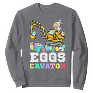 Easter Eggs-Cavator Sweatshirt Bunny Excavator TS10 Charcoal Print Your Wear