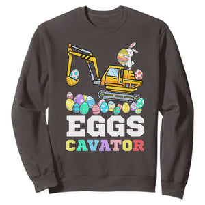 Easter Eggs-Cavator Sweatshirt Bunny Excavator TS10 Dark Chocolate Print Your Wear