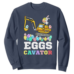 Easter Eggs-Cavator Sweatshirt Bunny Excavator TS10 Navy Print Your Wear