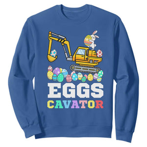 Easter Eggs-Cavator Sweatshirt Bunny Excavator TS10 Royal Blue Print Your Wear