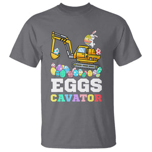 Easter Eggs-Cavator T Shirt Bunny Excavator TS10 Charcoal Print Your Wear