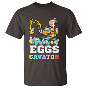 Easter Eggs-Cavator T Shirt Bunny Excavator TS10 Dark Chocolate Print Your Wear