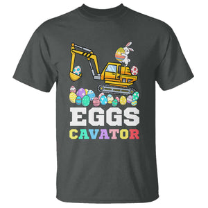 Easter Eggs-Cavator T Shirt Bunny Excavator TS10 Dark Heather Print Your Wear