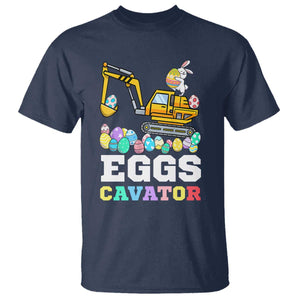 Easter Eggs-Cavator T Shirt Bunny Excavator TS10 Navy Print Your Wear