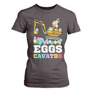Easter Eggs-Cavator T Shirt For Women Bunny Excavator TS10 Dark Chocolate Print Your Wear