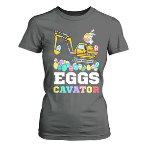 Easter Eggs-Cavator T Shirt For Women Bunny Excavator TS10 Dark Heather Print Your Wear