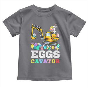 Easter Eggs-Cavator Toddler T Shirt Bunny Excavator TS10 Charcoal Print Your Wear
