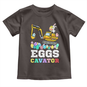 Easter Eggs-Cavator Toddler T Shirt Bunny Excavator TS10 Dark Chocolate Print Your Wear