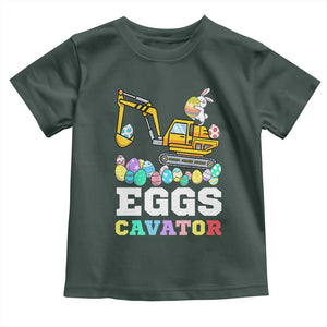 Easter Eggs-Cavator Toddler T Shirt Bunny Excavator TS10 Dark Forest Green Print Your Wear