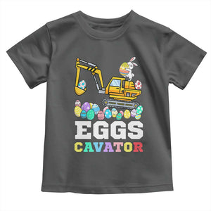 Easter Eggs-Cavator Toddler T Shirt Bunny Excavator TS10 Dark Heather Print Your Wear