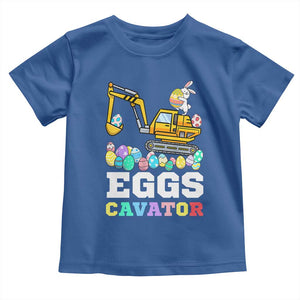 Easter Eggs-Cavator Toddler T Shirt Bunny Excavator TS10 Royal Blue Print Your Wear