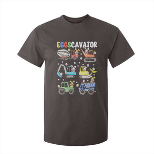 Easter Eggs-Cavator T Shirt For Kid Bunny Excavator Construction Trucks TS10 Dark Chocolate Print Your Wear