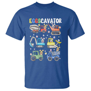 Easter Eggs-Cavator T Shirt Bunny Excavator Construction Trucks TS10 Royal Blue Print Your Wear