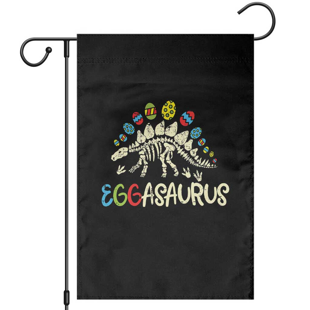 Easter Dinosaur Garden Flag Kids Eggasaurus Easter Stegosaurus Dino Toddler Boys TS10 Black Print Your Wear