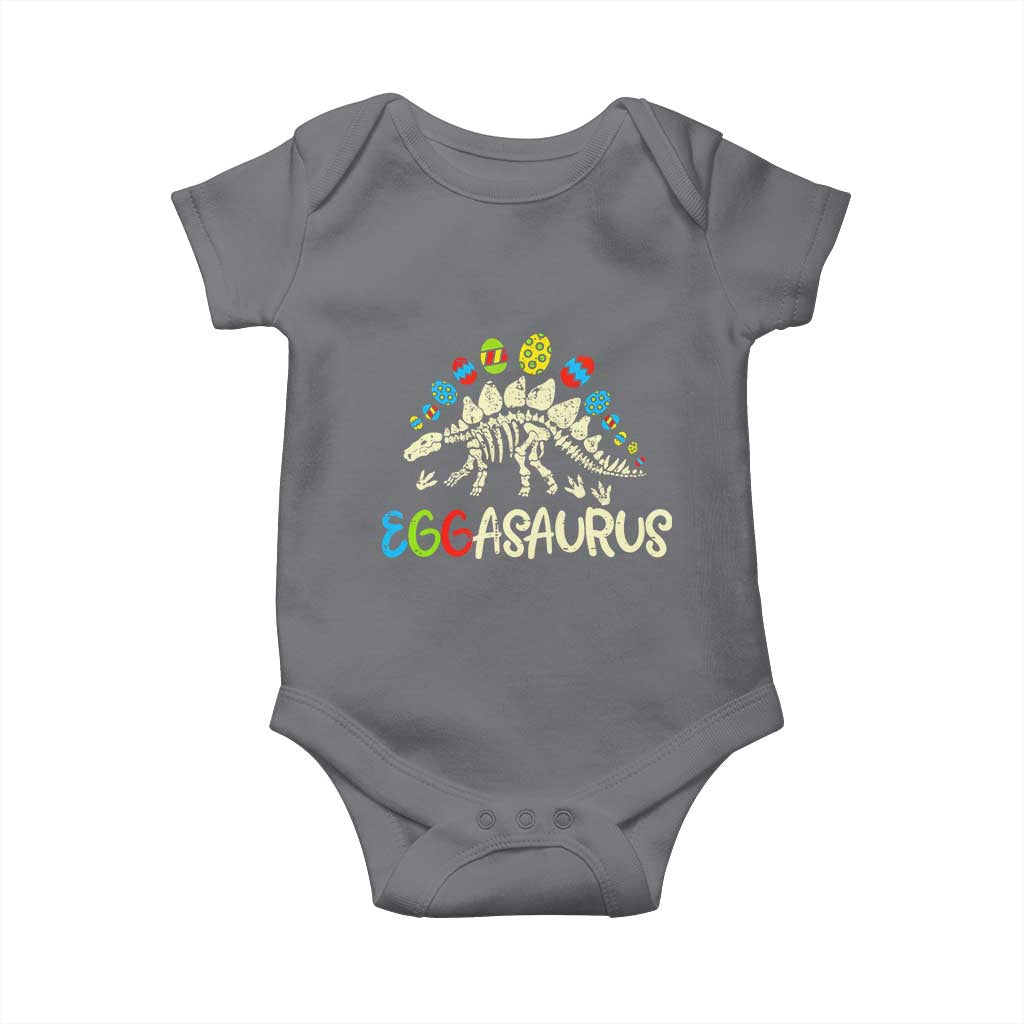 Easter Dinosaur Baby Onesie Kids Eggasaurus Easter Stegosaurus Dino Toddler Boys TS10 Charcoal Print Your Wear