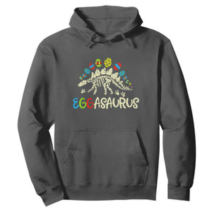 Easter Dinosaur Hoodie Kids Eggasaurus Easter Stegosaurus Dino Toddler Boys TS10 Dark Heather Print Your Wear