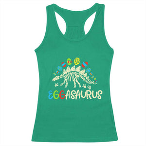 Easter Dinosaur Racerback Tank Top Kids Eggasaurus Easter Stegosaurus Dino Toddler Boys TS10 Irish Green Print Your Wear