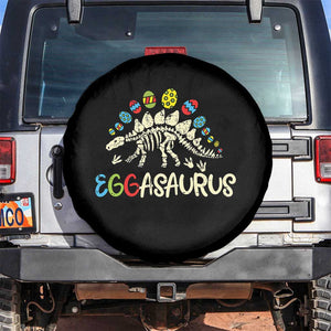 Easter Dinosaur Spare Tire Cover Kids Eggasaurus Easter Stegosaurus Dino Toddler Boys TS10 No hole Black Print Your Wear