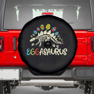 Easter Dinosaur Spare Tire Cover Kids Eggasaurus Easter Stegosaurus Dino Toddler Boys TS10 Black Print Your Wear