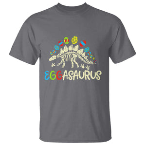Easter Dinosaur T Shirt Kids Eggasaurus Easter Stegosaurus Dino Toddler Boys TS10 Charcoal Print Your Wear