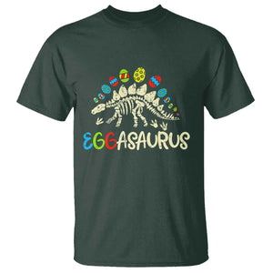 Easter Dinosaur T Shirt Kids Eggasaurus Easter Stegosaurus Dino Toddler Boys TS10 Dark Forest Green Print Your Wear