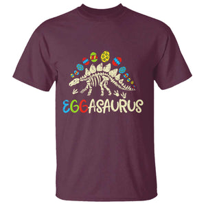 Easter Dinosaur T Shirt Kids Eggasaurus Easter Stegosaurus Dino Toddler Boys TS10 Maroon Print Your Wear