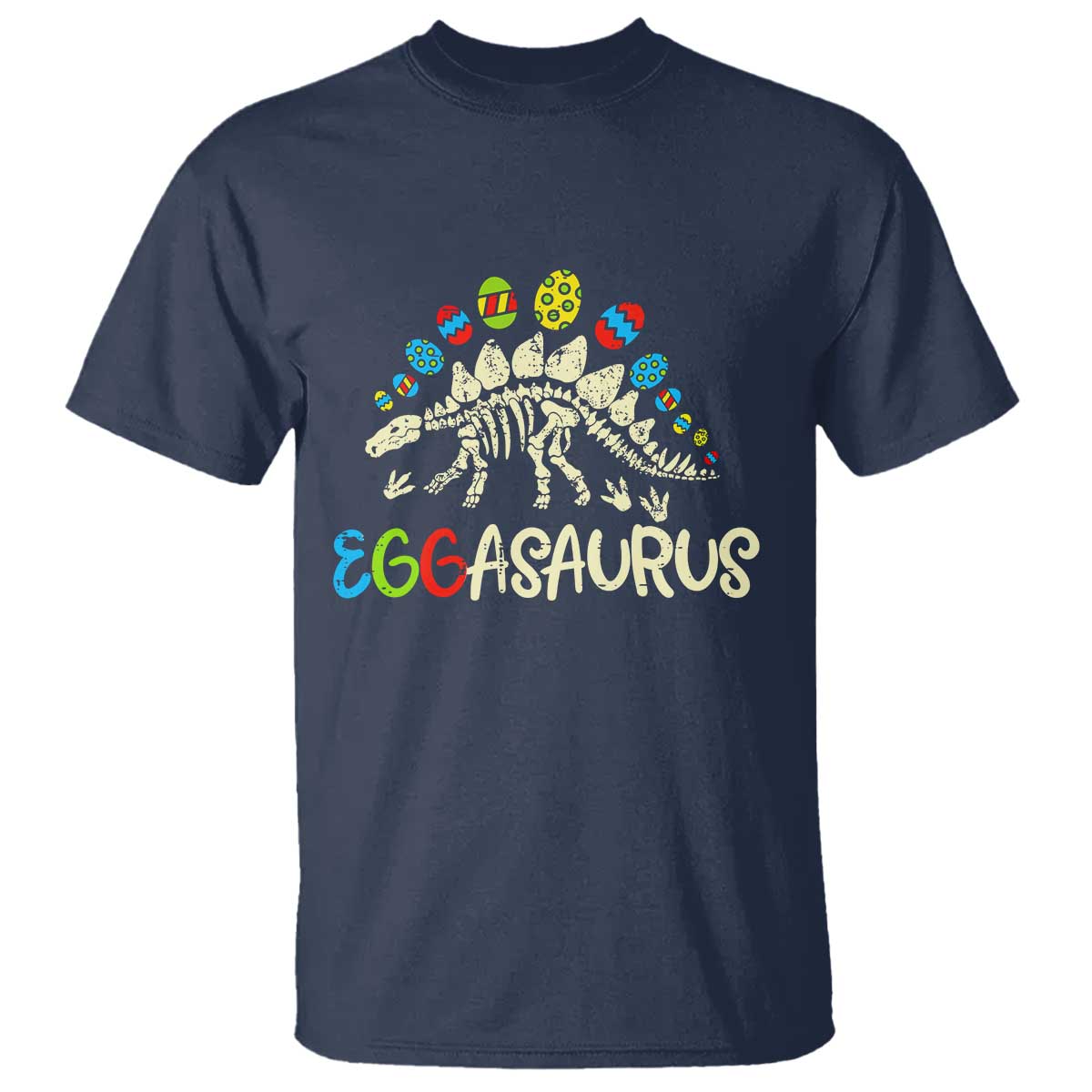Easter Dinosaur T Shirt Kids Eggasaurus Easter Stegosaurus Dino Toddler Boys TS10 Navy Print Your Wear