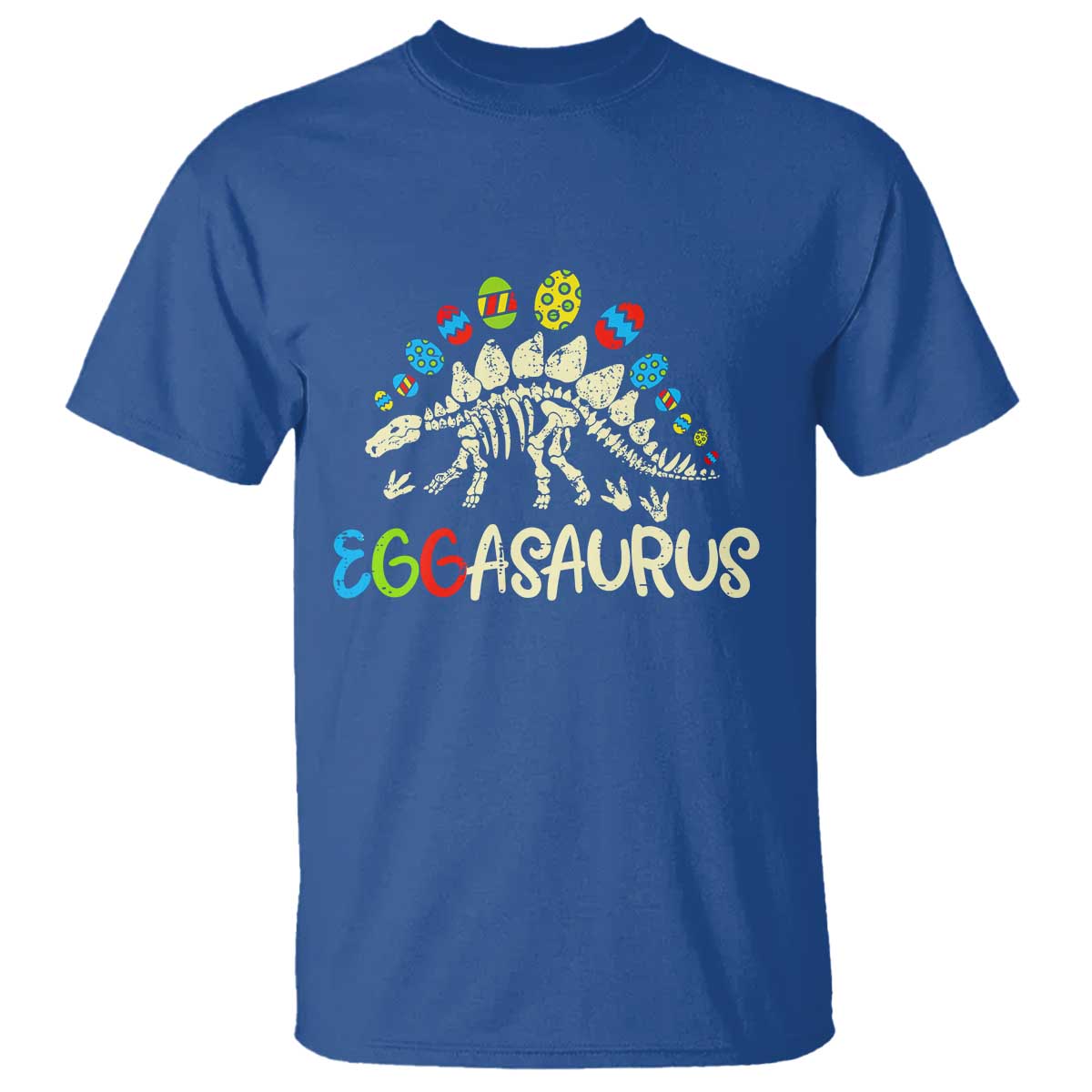 Easter Dinosaur T Shirt Kids Eggasaurus Easter Stegosaurus Dino Toddler Boys TS10 Royal Blue Print Your Wear