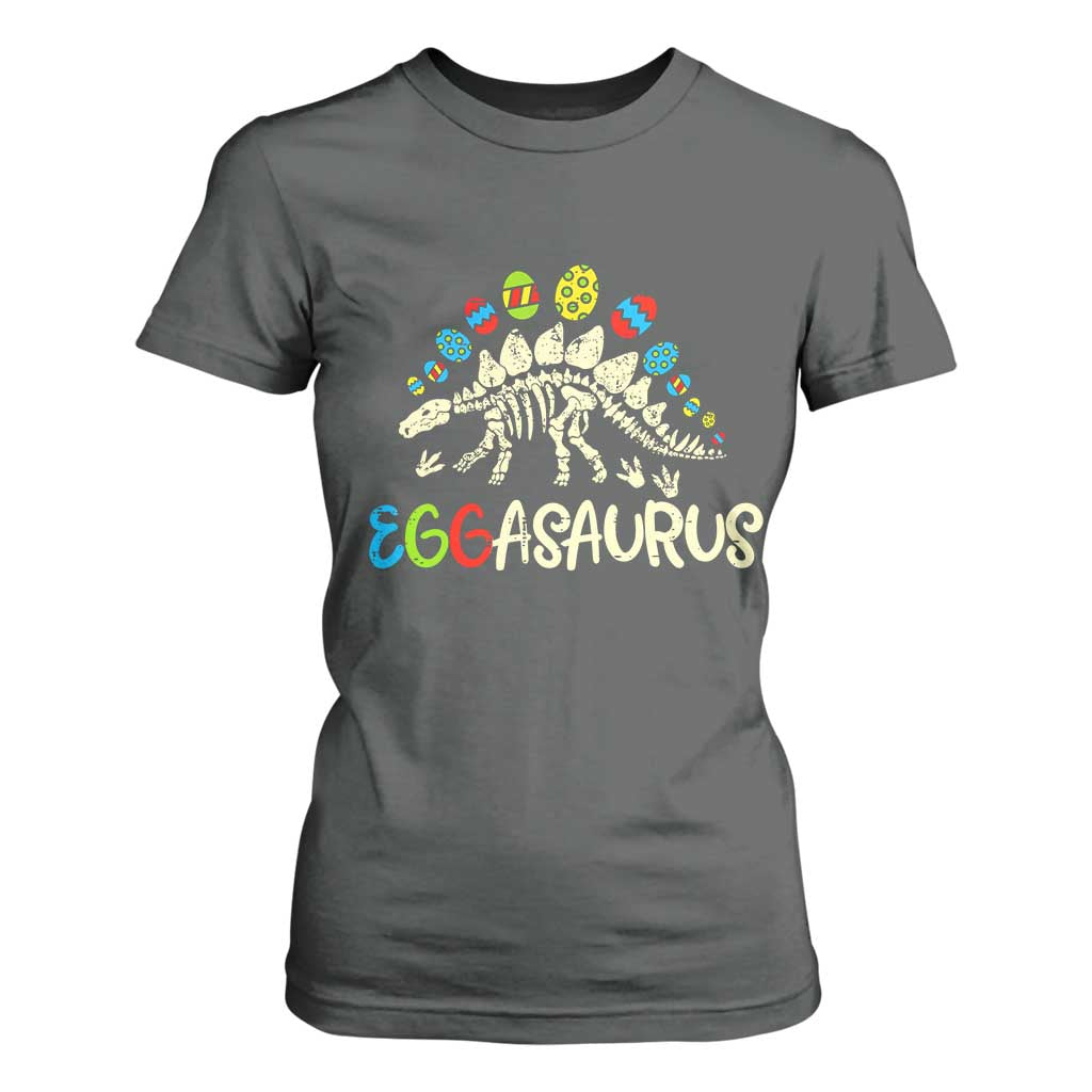 Easter Dinosaur T Shirt For Women Kids Eggasaurus Easter Stegosaurus Dino Toddler Boys TS10 Dark Heather Print Your Wear