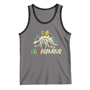 Easter Dinosaur Tank Top Kids Eggasaurus Easter Stegosaurus Dino Toddler Boys TS10 Deep Heather Black Print Your Wear