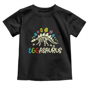 Easter Dinosaur Toddler T Shirt Kids Eggasaurus Easter Stegosaurus Dino Toddler Boys TS10 Black Print Your Wear