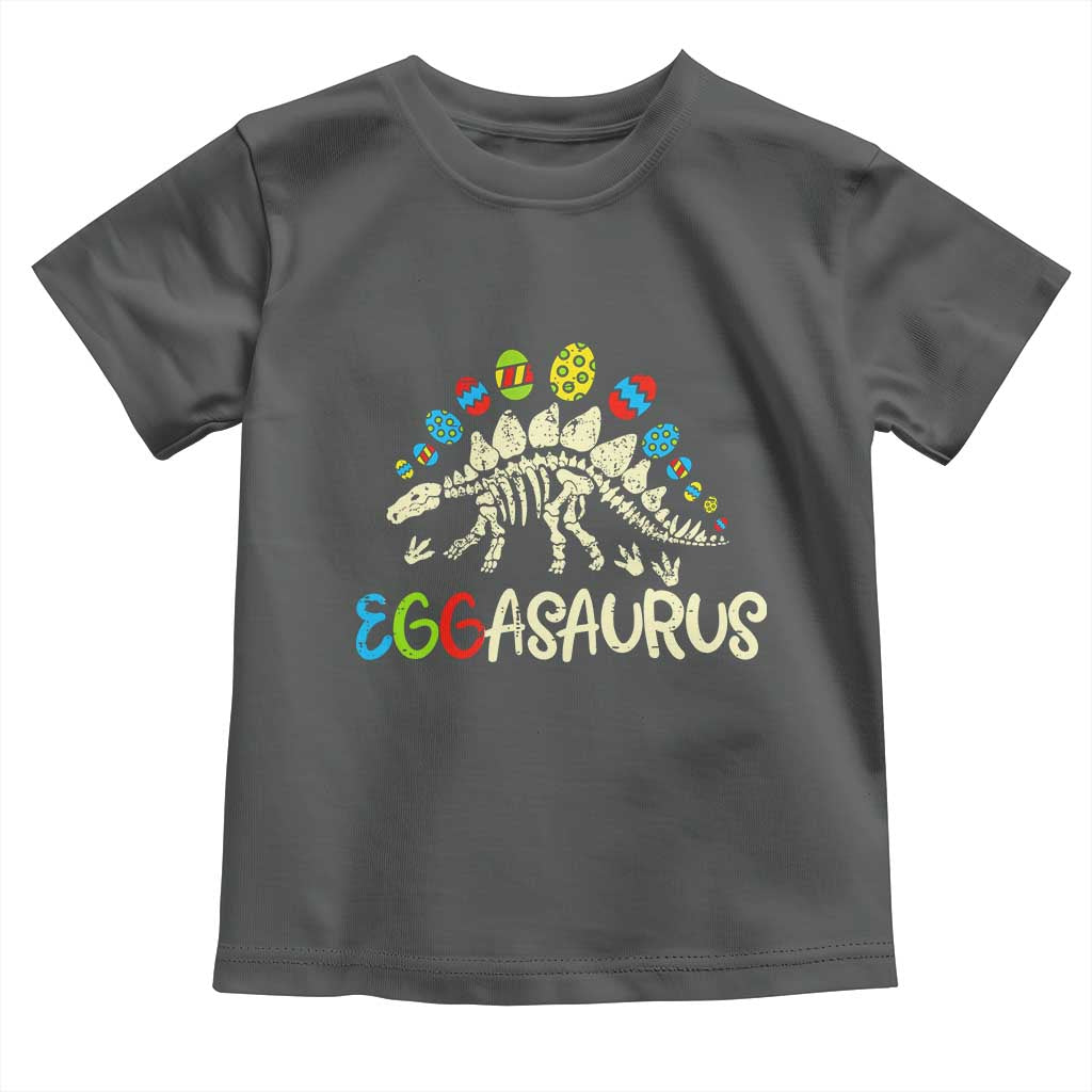 Easter Dinosaur Toddler T Shirt Kids Eggasaurus Easter Stegosaurus Dino Toddler Boys TS10 Dark Heather Print Your Wear