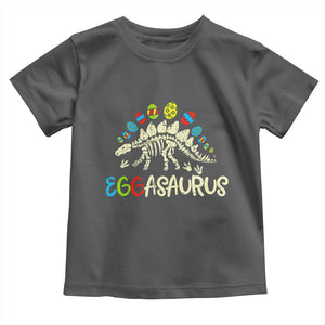Easter Dinosaur Toddler T Shirt Kids Eggasaurus Easter Stegosaurus Dino Toddler Boys TS10 Dark Heather Print Your Wear