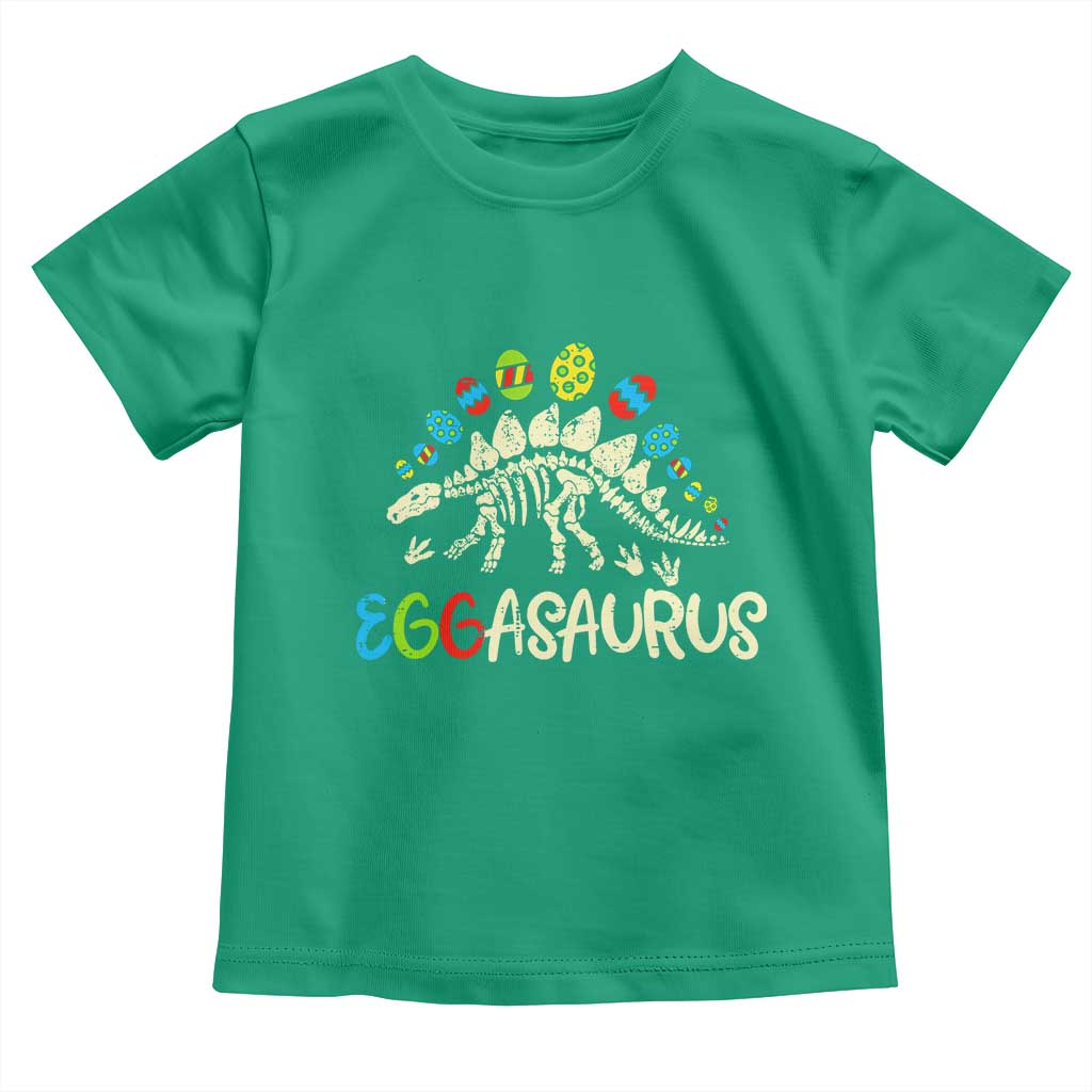 Easter Dinosaur Toddler T Shirt Kids Eggasaurus Easter Stegosaurus Dino Toddler Boys TS10 Irish Green Print Your Wear
