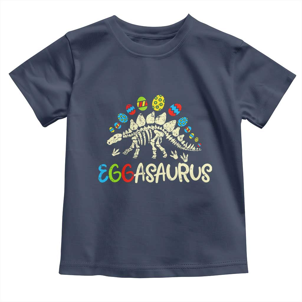Easter Dinosaur Toddler T Shirt Kids Eggasaurus Easter Stegosaurus Dino Toddler Boys TS10 Navy Print Your Wear
